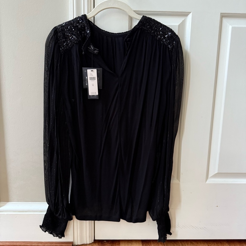 BI-nk Sequined Embellished Blouse, Size Medium - Picture 2 of 6